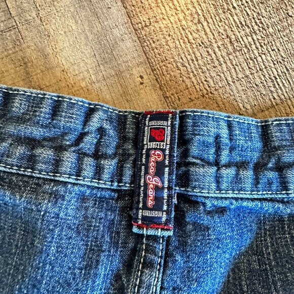 Vintage Y2K Poco Jeans Denim Cargo Shorts Size 40 Embroidered Logo & Pockets - Picture 11 of 13